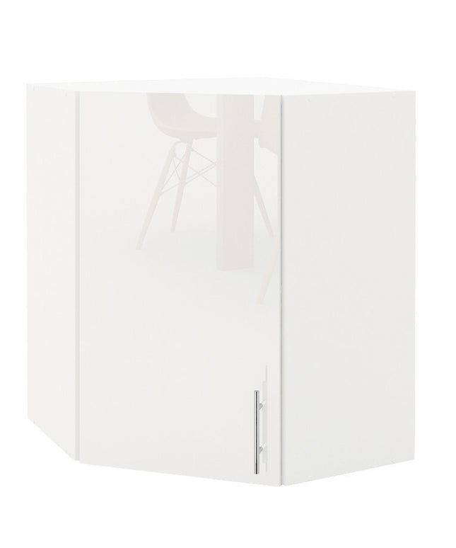 JD Greta Kitchen Wall Corner Unit Cabinet - White Gloss