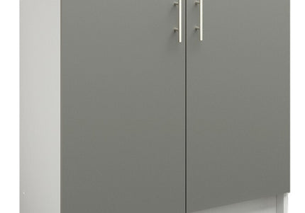 JD Greta NOT Adjustable Kitchen Base Unit 800mm - Grey Matt (With Worktop)