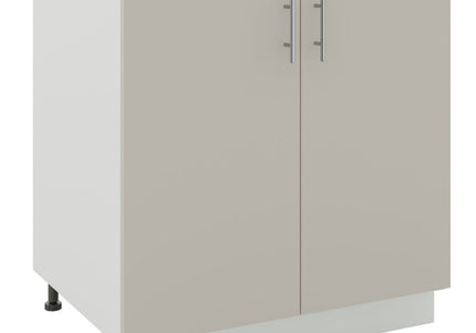 JD Greta Kitchen Adjustable 800mm Sink Cabinet - Cashmere Matt with Worktop