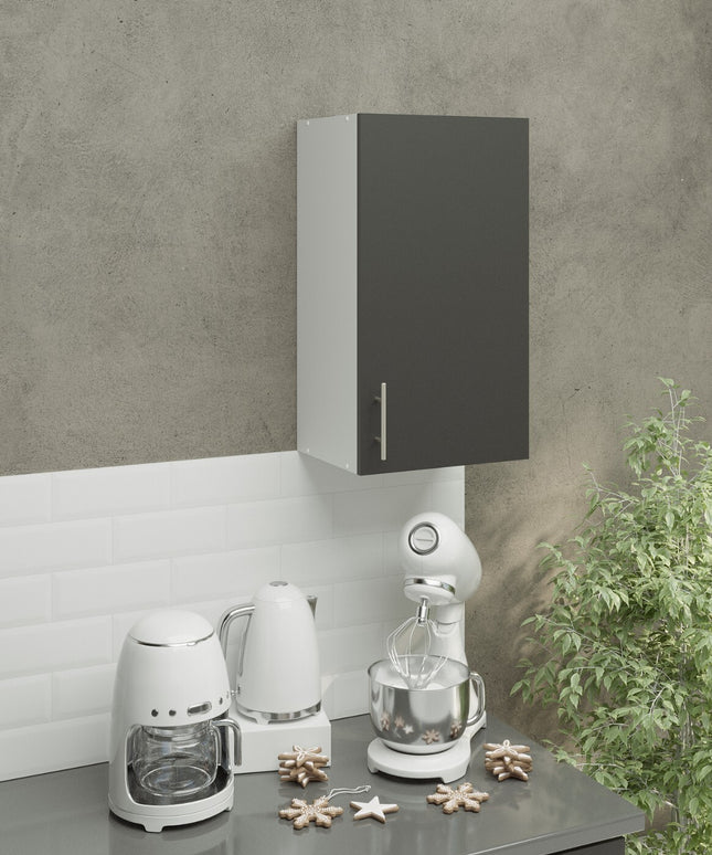 JD Greta Kitchen Wall Unit 400mm Kitchen Cabinet - Dark Grey Matt