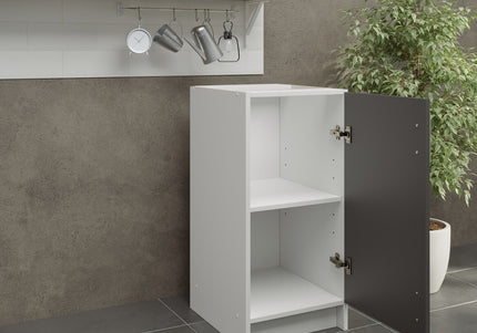 JD Greta NOT Adjustable Kitchen Base Unit 400mm - Dark Grey Matt