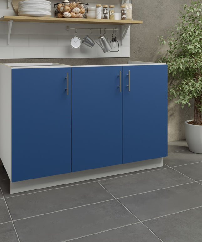 JD Greta Kitchen Adjustable 1200mm Sink Base Cabinet - Navy Matt