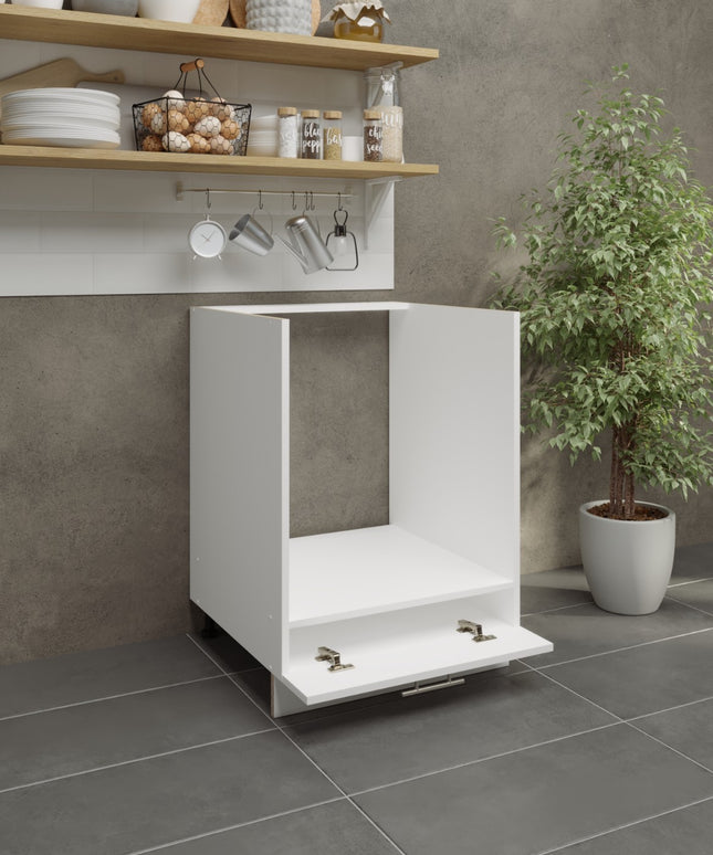 JD Greta Adjustable Legs Kitchen Oven Unit 600mm - White Matt