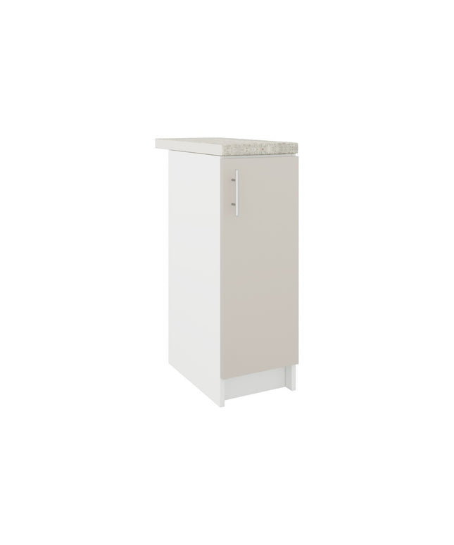 JD Greta Fixed Height Kitchen Base Unit 300mm - Cashmere Matt With Worktop