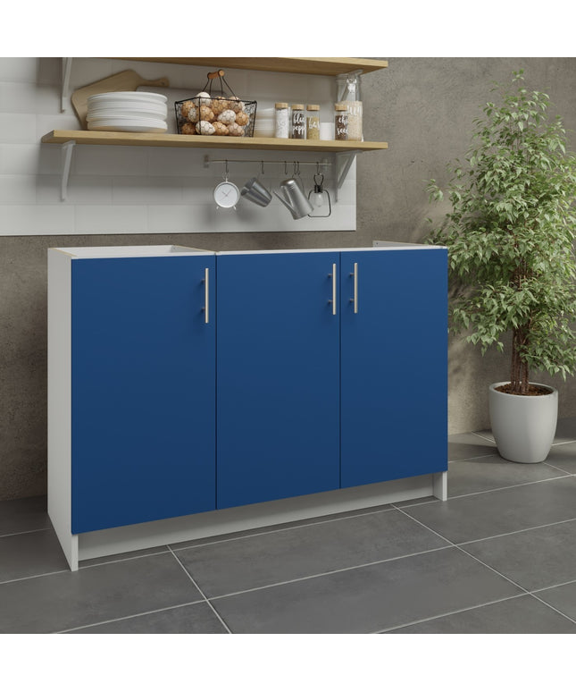 JD Greta Kitchen Fixed Height 1200mm Sink Base Cabinet - Navy Matt