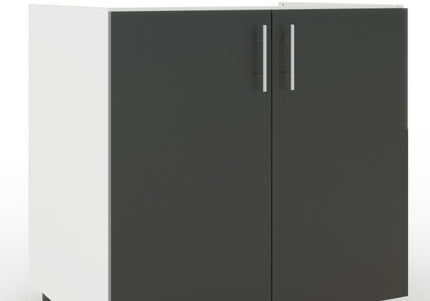 JD Greta Adjustable Legs Kitchen Sink Unit 800mm  - Dark Grey Matt