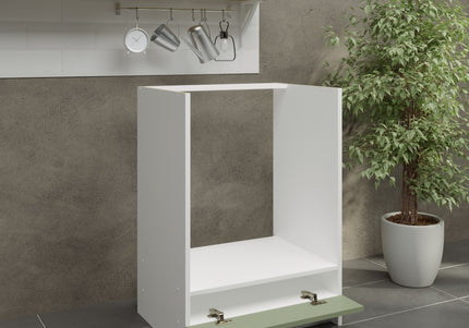 JD Greta Kitchen Fixed Height 600mm Oven Base Cabinet - Sage Green Matt