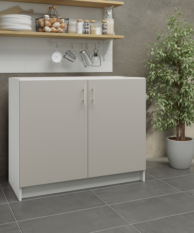 JD Greta Fixed Height Kitchen Base Unit 1000mm - Cashmere Matt