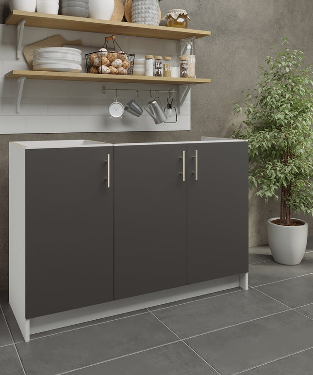 JD Greta NOT Adjustable Kitchen Sink Unit 1200mm  - Dark Grey Matt