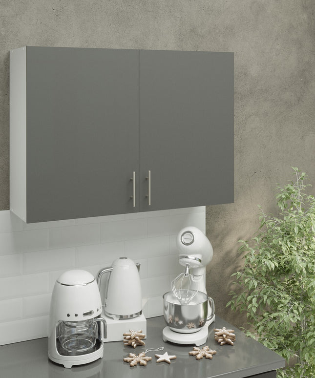 JD Greta Kitchen Wall Unit 1000mm Kitchen Cabinet - Grey Matt