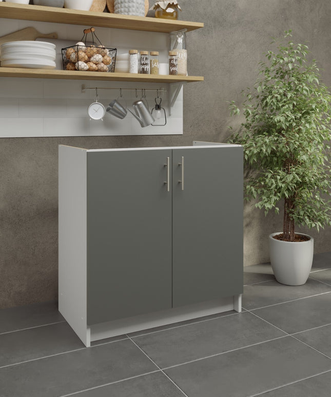 JD Greta NOT Adjustable Kitchen Sink Unit 800mm  - Grey Matt