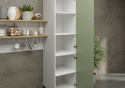 JD Greta Kitchen Adjustable 500mm Tall Base Cabinet - Sage Green Matt