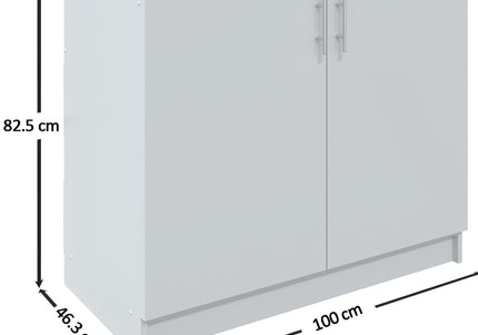 JD Greta NOT Adjustable Kitchen Sink Unit 1000mm  - White Gloss