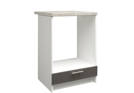 JD Greta NOT Adjustable Kitchen Oven Unit 600mm - Dark Grey Matt (With Worktop)