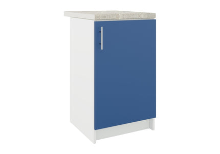 JD Greta Fixed Height Kitchen Base Unit 500mm - Navy Matt With Worktop