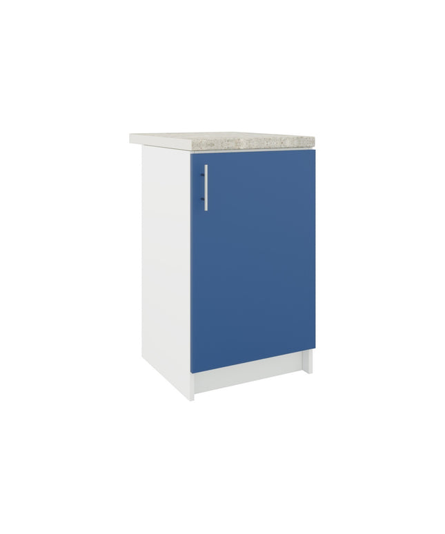 JD Greta Fixed Height Kitchen Base Unit 500mm - Navy Matt With Worktop