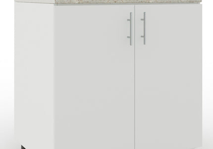 JD Greta Adjustable Kitchen Base Unit 800mm - White Matt (With Worktop)