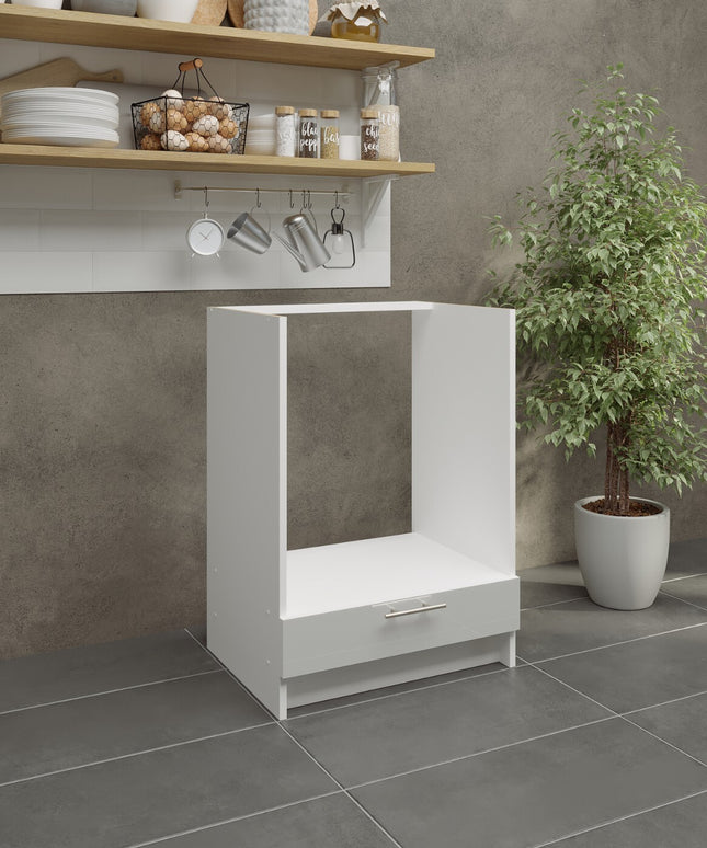 JD Greta NOT Adjustable Kitchen Oven Unit 600mm - White Gloss