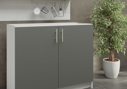 JD Greta NOT Adjustable Kitchen Base Unit 1000mm - Grey Matt