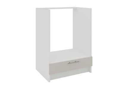 JD Greta Kitchen Fixed Height 600mm Oven Base Cabinet - Cashmere Matt