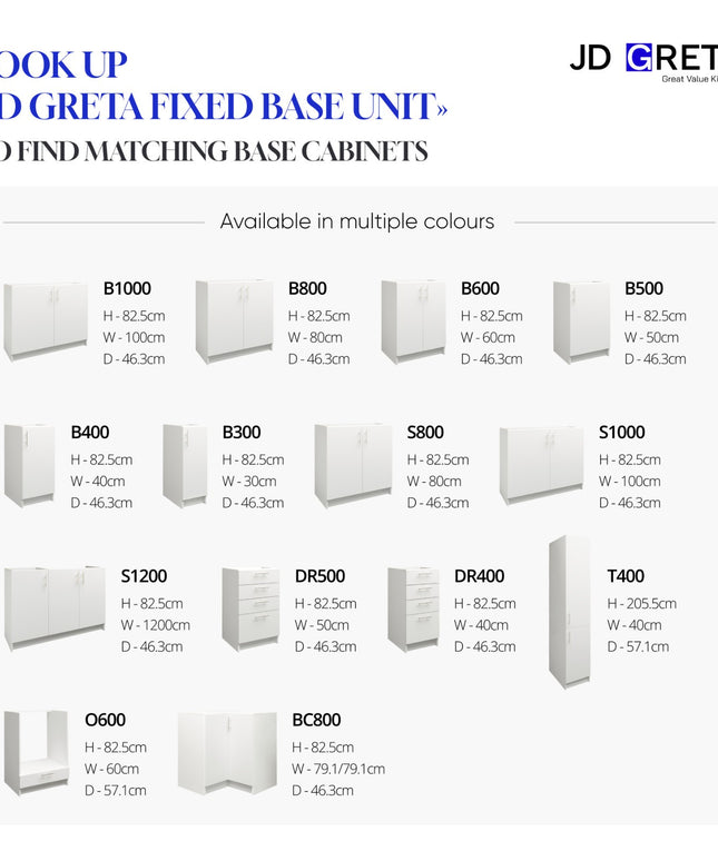 JD Greta Kitchen Standart Base End Panel Navy Matt