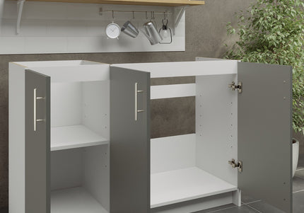 JD Greta NOT Adjustable Kitchen Sink Unit 1200mm  - Grey Matt