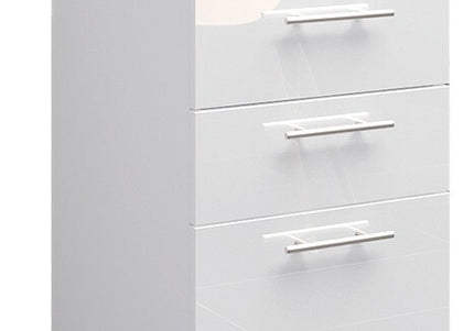 JD Greta Kitchen Base Drawer Unit 400mm Cabinet - White Gloss (With Worktop)