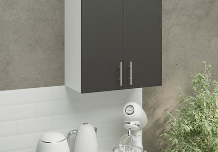 JD Greta Kitchen Wall Unit 600mm Kitchen Cabinet - Dark Grey Matt