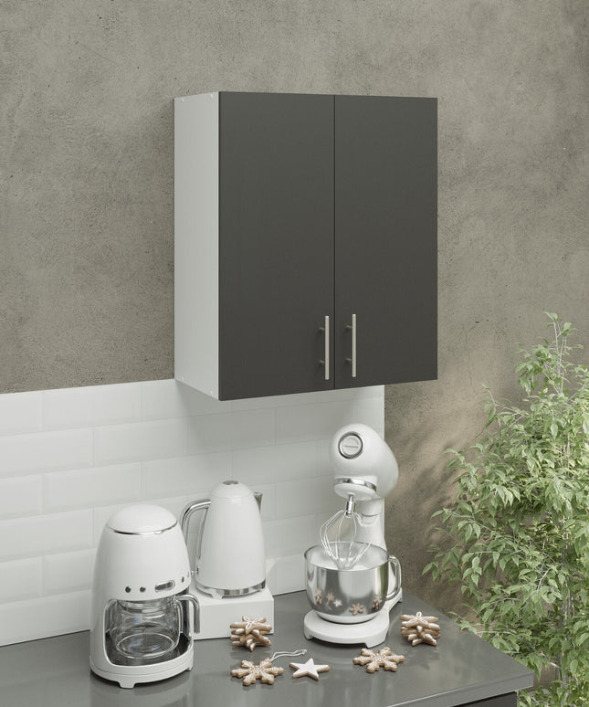 JD Greta Kitchen Wall Unit 600mm Kitchen Cabinet - Dark Grey Matt