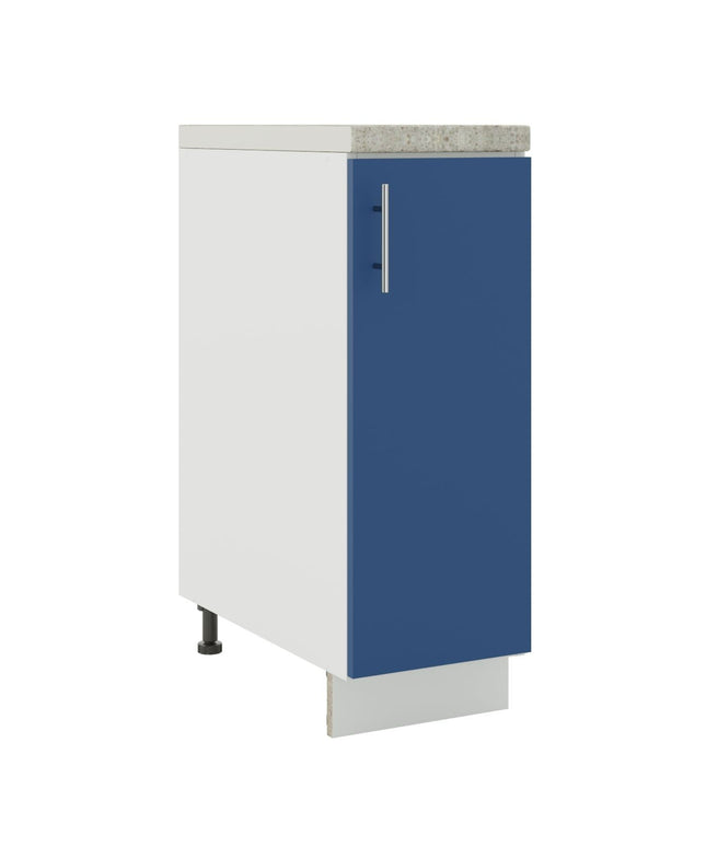 JD Greta Kitchen Adjustable 300mm Base Cabinet - Navy Matt with Worktop