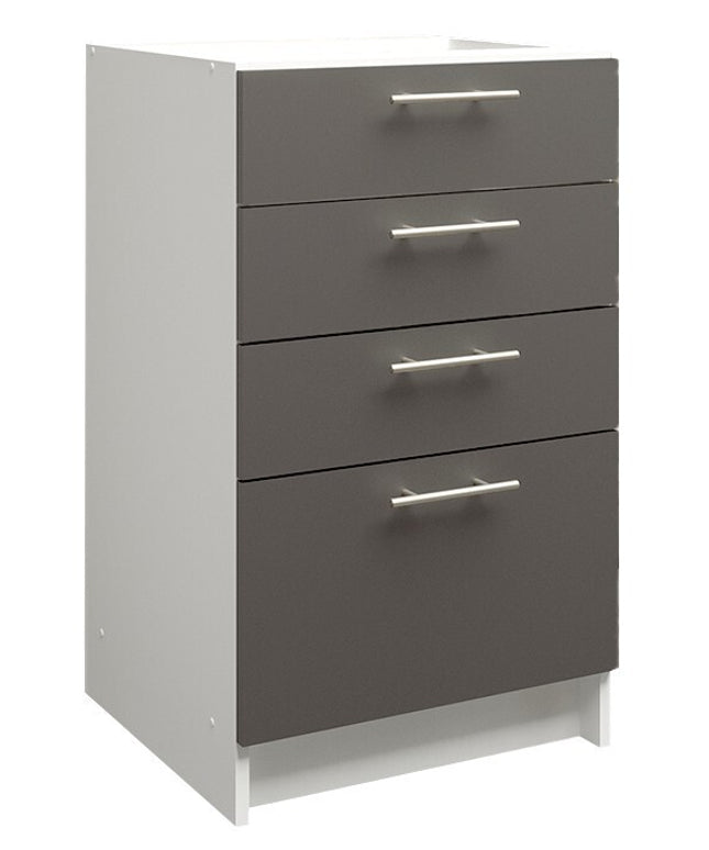JD Greta NOT Adjustable Kitchen Drawer Unit 500mm - Dark Grey Matt