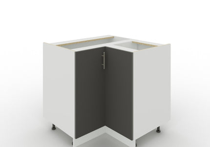 JD Greta Adjustable Legs Kitchen Corner Unit - Dark Grey Matt