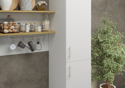 JD Greta NOT Adjustable Kitchen Tall Larder Unit 400mm - White Matt