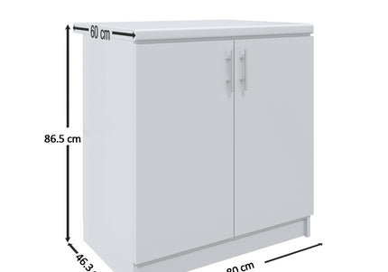 JD Greta Kitchen Sink Unit Fixed Height 800mm Cabinet – Dark Grey With Worktop