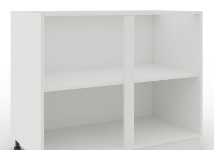 JD Greta Adjustable Legs Kitchen Base Unit 1000mm - White Matt (No door)