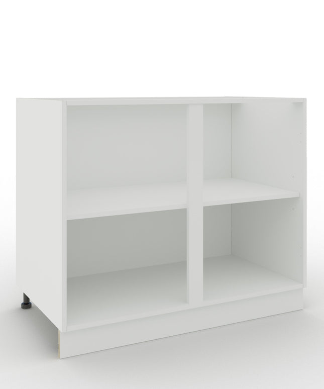 JD Greta Adjustable Legs Kitchen Base Unit 1000mm - White Matt (No door)