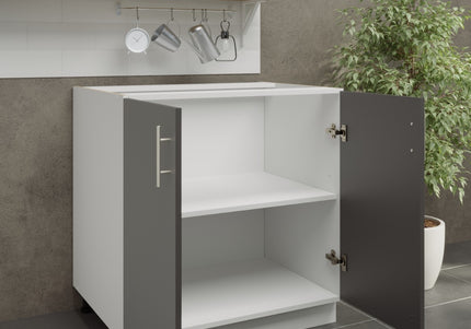 JD Greta Adjustable Legs Kitchen Base Unit 800mm - Dark Grey Matt