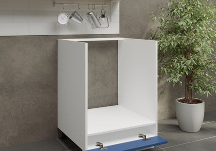 JD Greta Kitchen Adjustable 600mm Oven Base Cabinet - Navy Matt