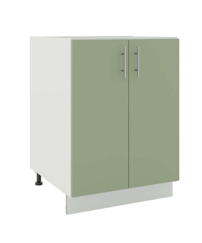 JD Greta Kitchen Adjustable 600mm Base Cabinet - Sage Green Matt