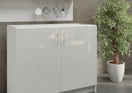 JD Greta NOT Adjustable Kitchen Base Unit 1000mm - White Gloss