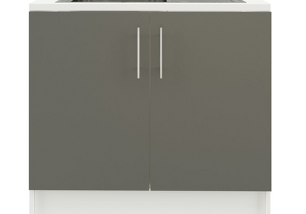 JD Greta 1000mm Utility Room Sink Unit With Tap, Kitchen Base Cabinet - Grey