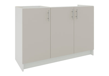 JD Greta Kitchen Fixed Height 1200mm Sink Base Cabinet - Cashmere Matt