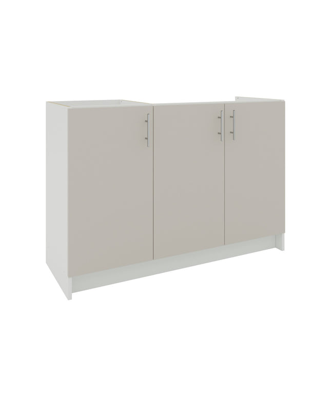 JD Greta Kitchen Fixed Height 1200mm Sink Base Cabinet - Cashmere Matt