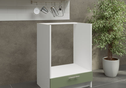 JD Greta Kitchen Fixed Height 600mm Oven Base Cabinet - Sage Green Matt