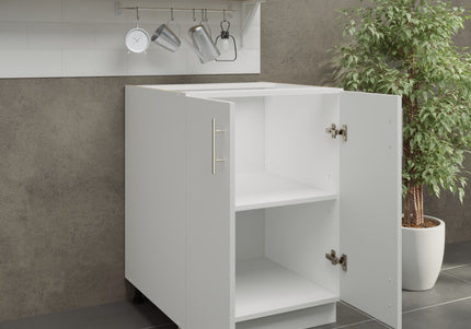 JD Greta Adjustable Legs Kitchen Base Unit 600mm - White Matt