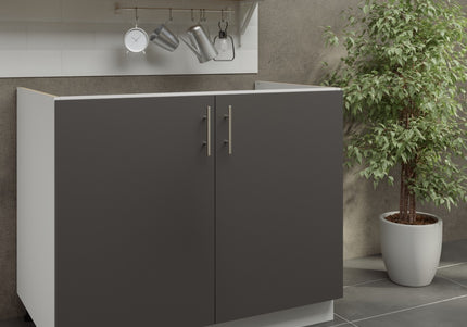 JD Greta Adjustable Legs Kitchen Sink Unit 1000mm  - Dark Grey Matt