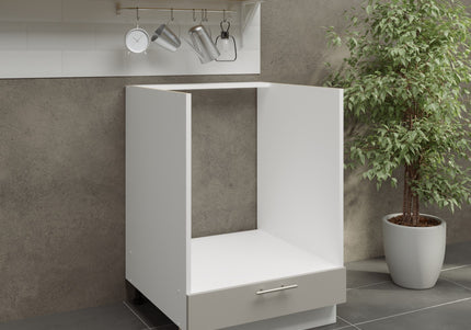 JD Greta Kitchen Adjustable 600mm Oven Base Cabinet - Cashmere Matt