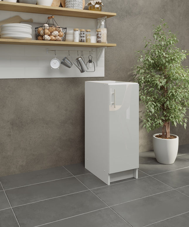 JD Greta NOT Adjustable Kitchen Base Unit 300mm - White Gloss