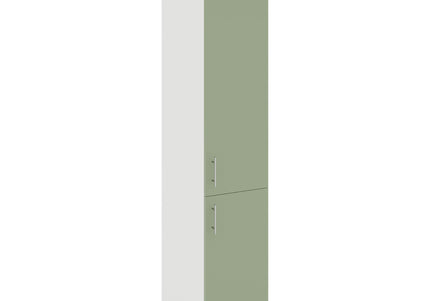JD Greta Kitchen Fixed Height 400mm Tall Larder Unit - Sage Green Matt