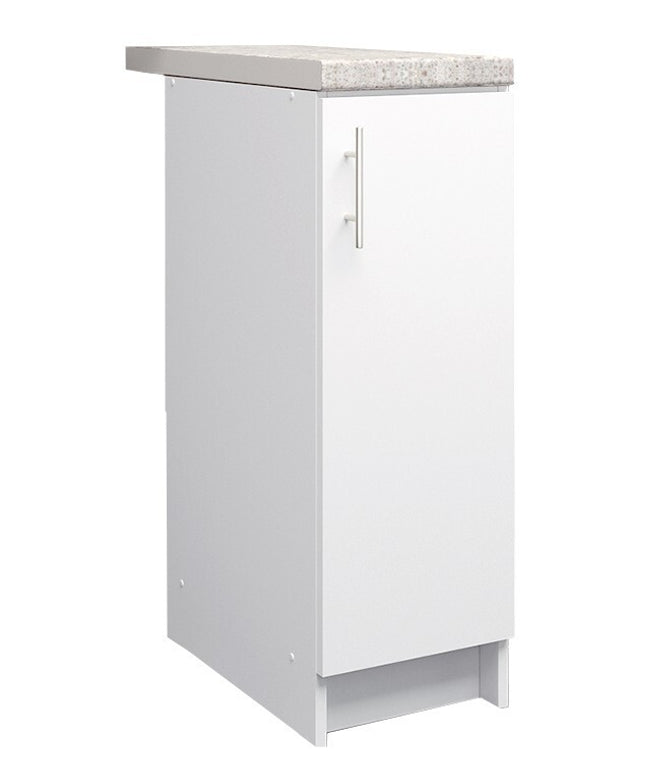 JD Greta NOT Adjustable Kitchen Base Unit 300mm - White Matt (With Worktop)